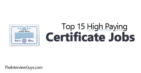 High paying certificate jobs. Things To Know About High paying certificate jobs. 